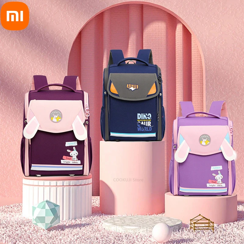 

Xiaomi New Schoolbags for Pupils, Grade 1-6 Children's Schoolbags, Rabbit Decompression Spine Protection and Breathable Backpack
