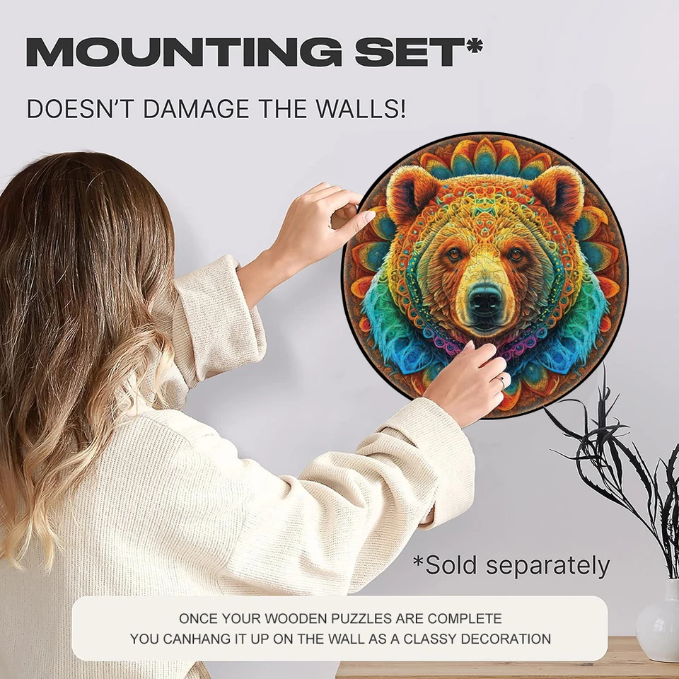 大人と子供のための木製の動物のジグソーパズル,大人と子供のための