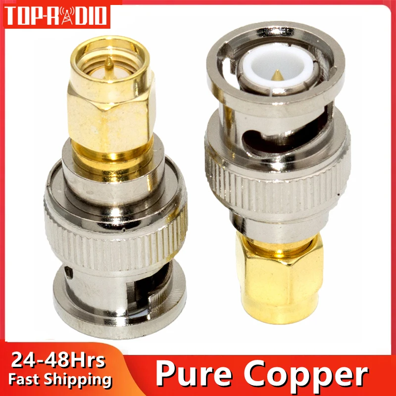 1pc sma männlich zu bnc männlich rf adapter SMA-J/BNC-J walkie-talkie antenne anschluss messing gerade