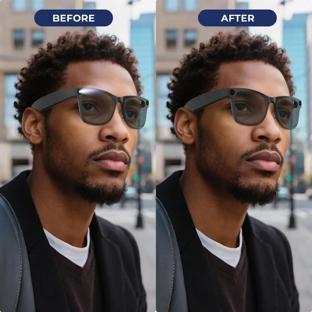 저점착 LED 라이트 차단 스티커 재부착 가능 미끄럼 방지 안경 측면 보호대 레이밴 메타 웨이페어러/스카일러/헤드라인용