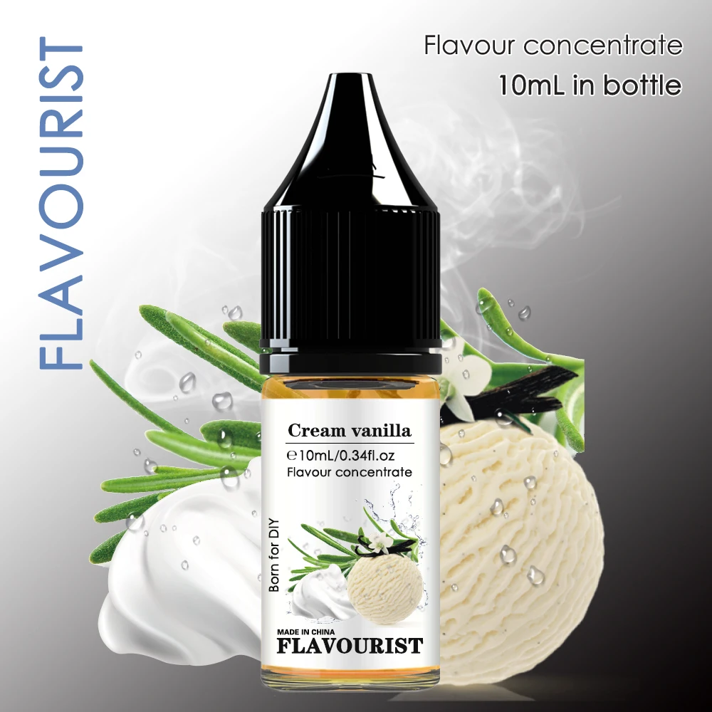 FLAVOURIST Creamy Vanilla aroma flavoring Water solubility E flavors concentrate for wape DIY Liquid essential oil flavoring