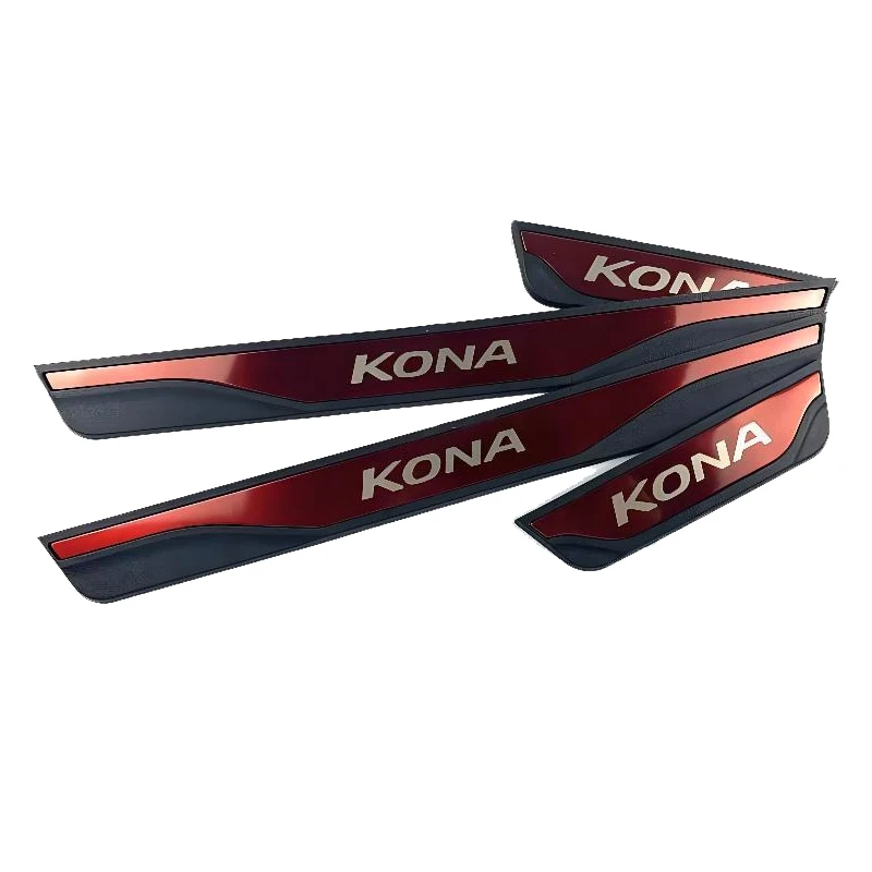 BERULL 5 Pièces Protection Seuil Porte Voiture Pour Hyundai Kona 2021-2024. Autocollant De Protection De Pare-Chocs Arrière, Accessoires De Style