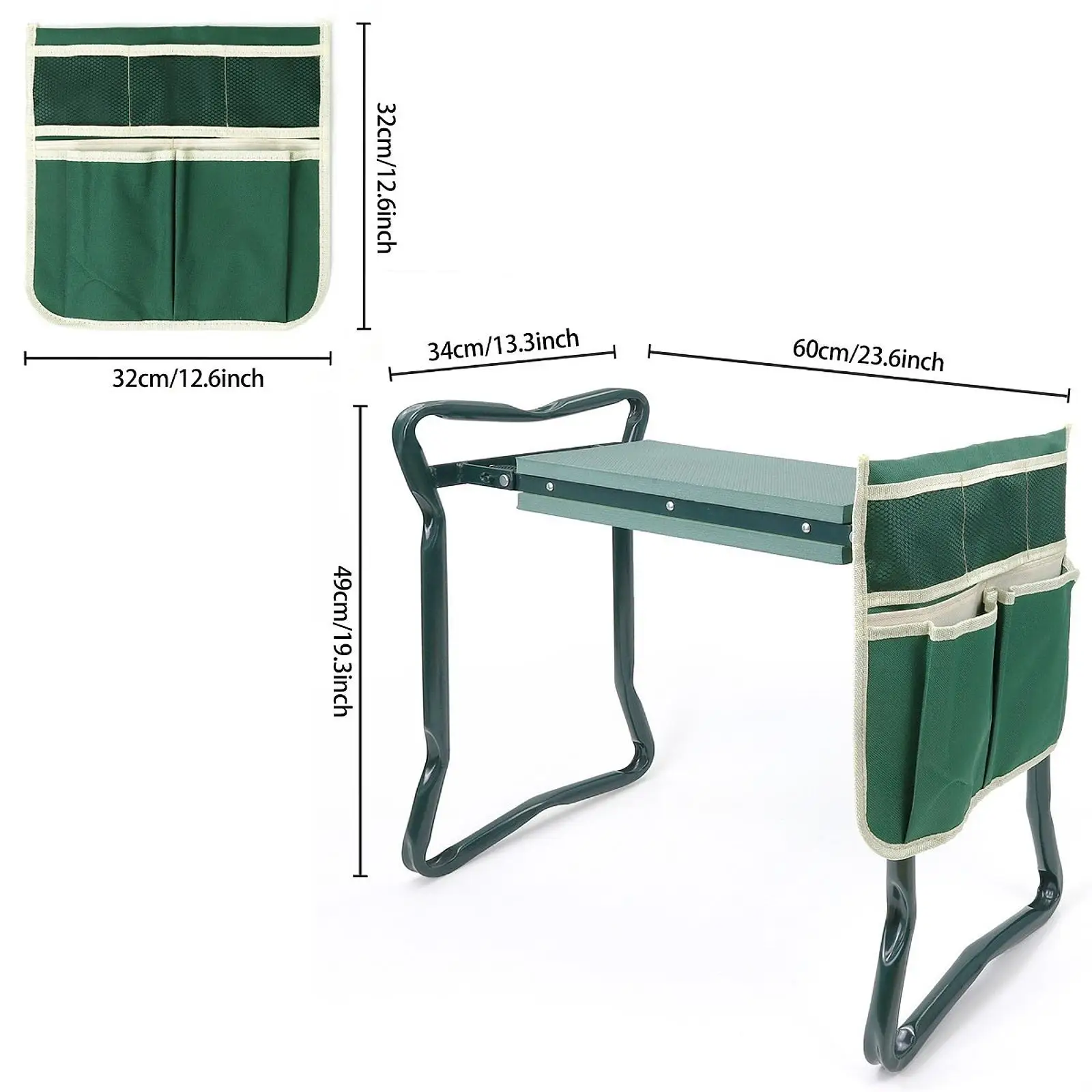 Garden Kneeler Seat Foldable Stool Outdoor Portable Kneeler Garden Bench for Gardening Seniors Gardeners Women Men Mother Father