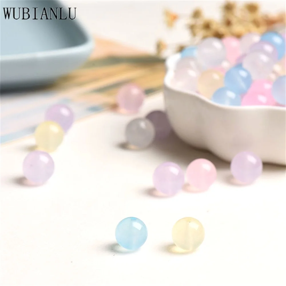 

Natural Stone Morgan Jades Round Beads For DIY Necklace Bracelet Jewelry Making 6 8 10mm Chalcedony Accessories Charms
