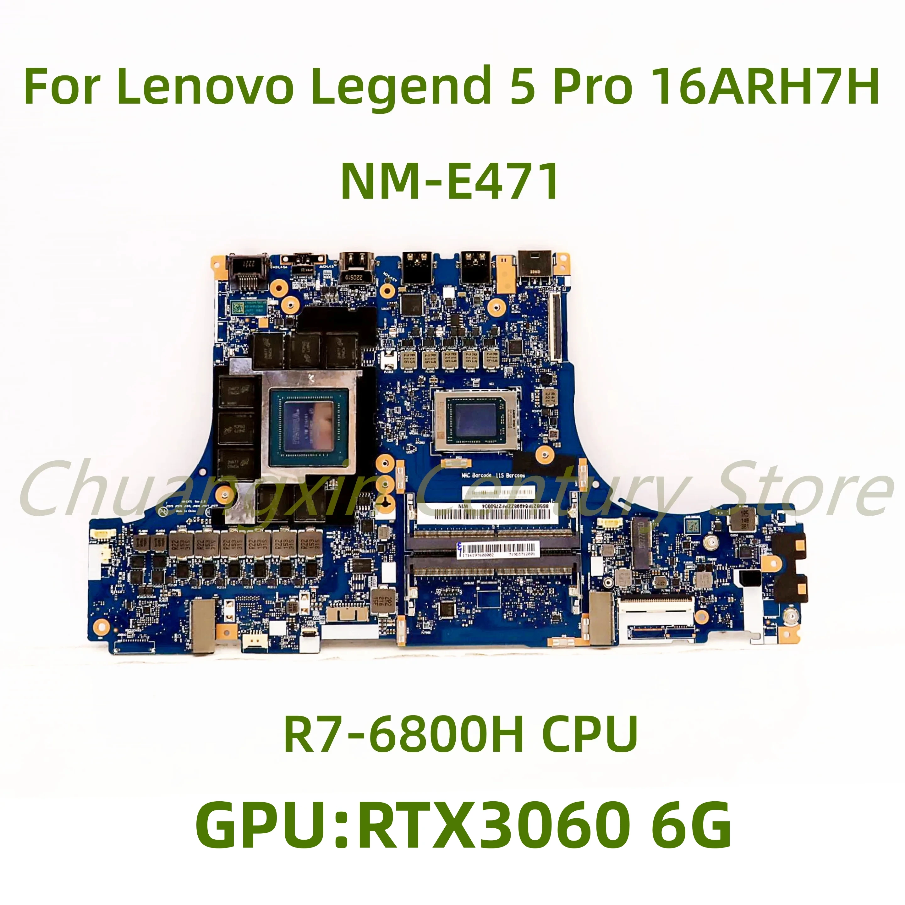 

Подходит для Lenovo Legend 5 Pro 16ARH7H материнская плата для ноутбука NM-E471 CPU RTX3060/3070TI 6/8 ГБ GPU 100% протестирована Полная работа
