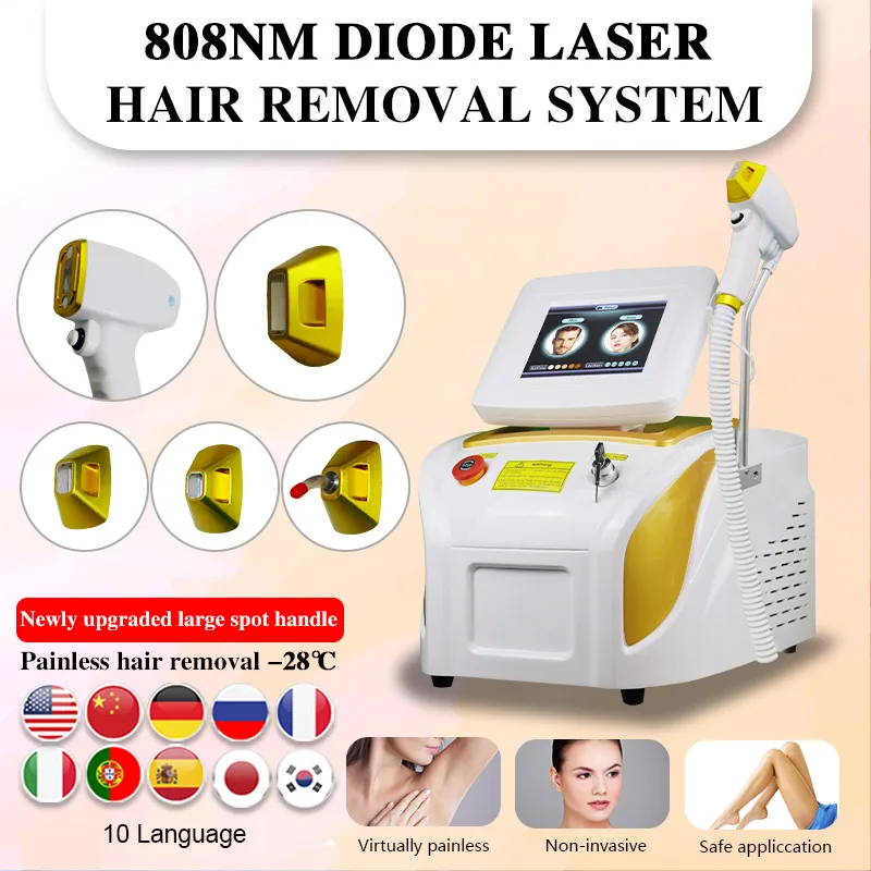 

2024 Hot Selling Diode Laser 755/808/1064nm Painless Triple Wavelength Diode Laser 808 Hair Removal Machine whit CE