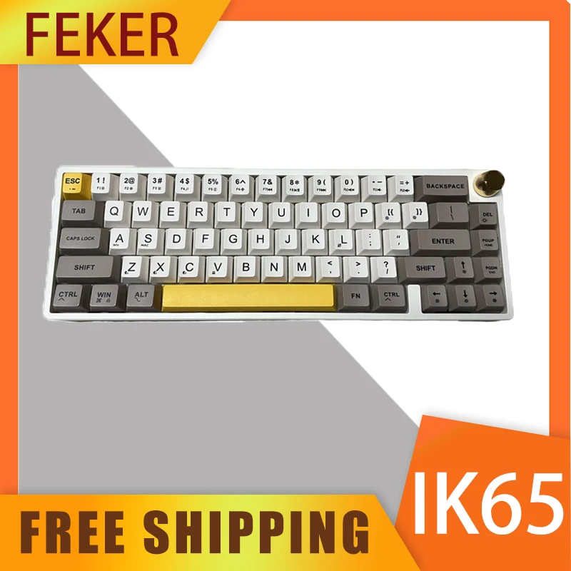 

Feker Ik65 VIA Keyboard Bluetooth 2.4g Hot Swaprgb 65% Mechanical Keyboard With Matcha Switch Gasket Pbt Keycaps For Pc Compute