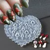 1PCS Spring Sakura Flower Nail Silicone Mold 3D Acrylic Carving Tulip Mushroom Soft Stamping Plate Leaves DIY Manicure Art Decor 3