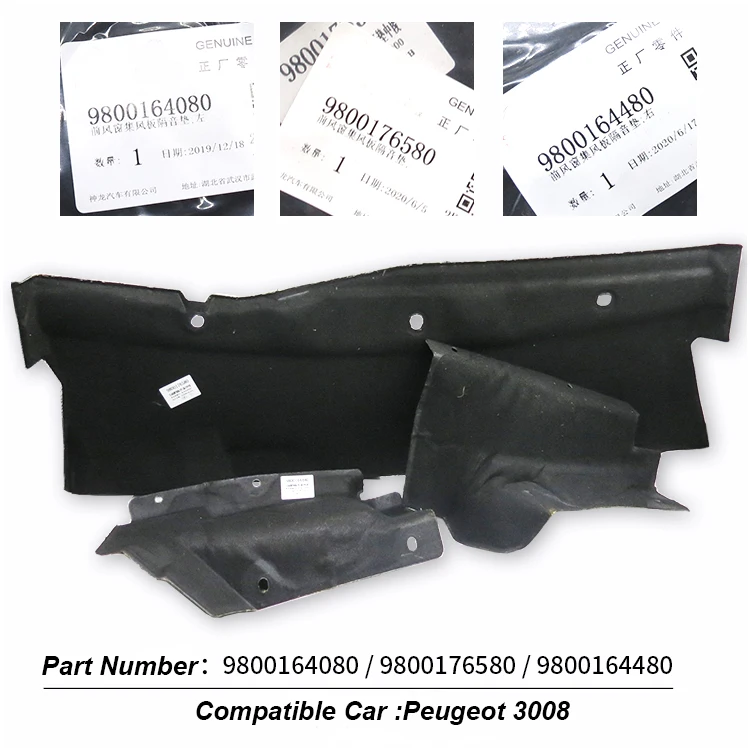 Engine Compartment Soundproof Sound & Heat Insulation Cotton For Peugeot 307 308 408 Citroen C4L C-Quatre Baificar soundproofing cotton sound insulation cotton