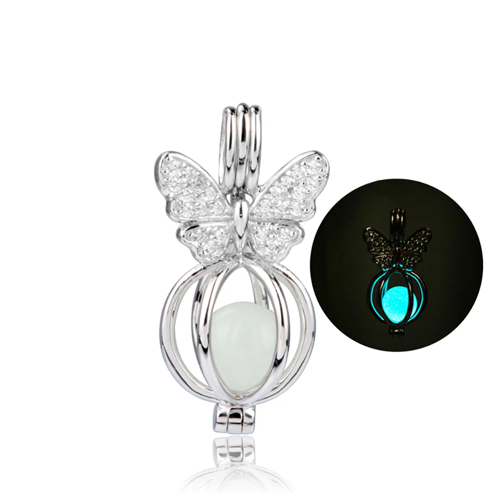 

Fine Animal Butterfly Zircon Luminous Beads Diy Charms Fit Authentic European Bracelets Pendant Jewelry Making For Women Gift