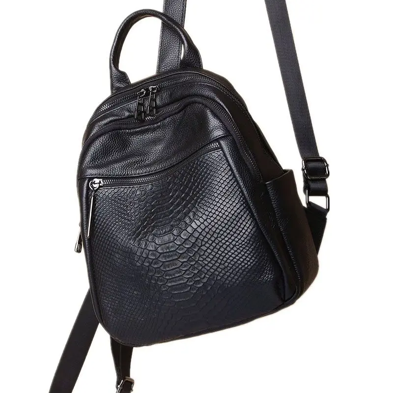 

2024 New Fashion Genuine Leather Women Backpack Luxury Brand Female Real Natural Leather Ladies Girl Student Casual Backpacks