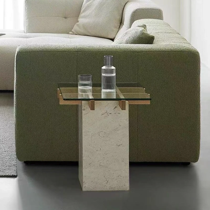 Nordic Lounge Side Sofas Table Solid Wood Living Room Modern Simple Coffee Small Glass Bedside Mesas Terraza Bedroom Furniture