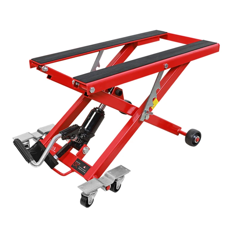 385585-ed7281.jpg S8f2fa18be04640729849a966a6e27c9fh Motorcycle lifting equipment Portable lift Hydraulic maintenance household 450KG 110-400MM lifting height Mallzona