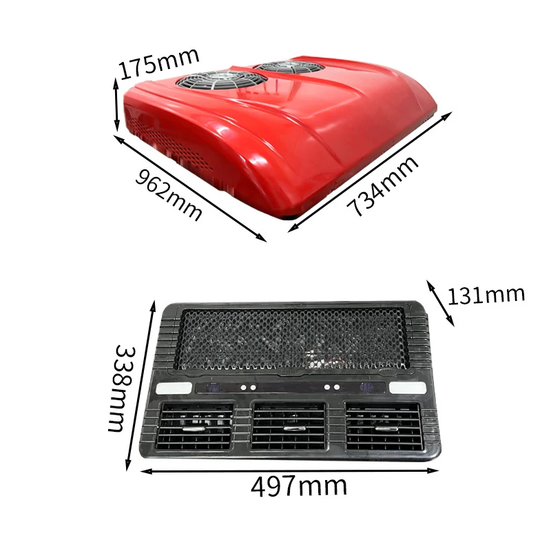3000W Electric Double brushless fan rv air conditioner roof top Car Parking Ac 12V 24V for Motorhome Truck Camper