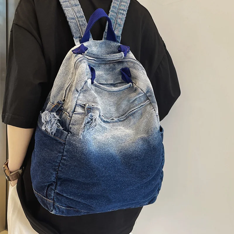 

Patchwork Color Women Backpack Female Large Capacity Travel Bag Schoolbag for Teenage Girls Boys Book Knapsack Rucksack