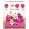 Modular Kids Play Couch, Convertible Kids Foam for Playroom & Bedroom, Versatile Toddler Sofa Fold Out DIY Building Fort 6
