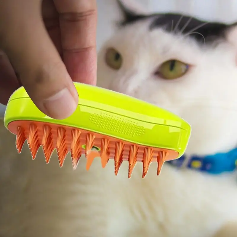 Spazzola elettrica a vapore per peli di gatto con Spray 3 In 1 ricarica USB  pettine per la depilazione galleggiante per il bagno di massaggio Anti-volo  per la cura degli animali domestici 