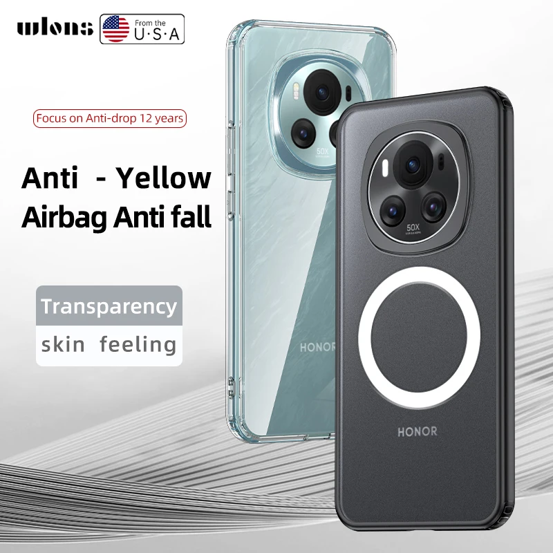 Rugged Shockproof Magnetic Wireless Charging Armor Case with Airbags สำหรับ Enchanced Protection