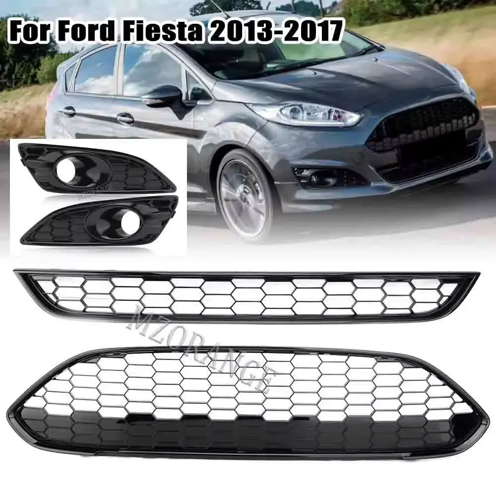 Car Front Grille Racing Car Grille Front Grille Trim Strips For Ford Fiesta Zetec-S 2013-JA8 Design Modified ST Upper