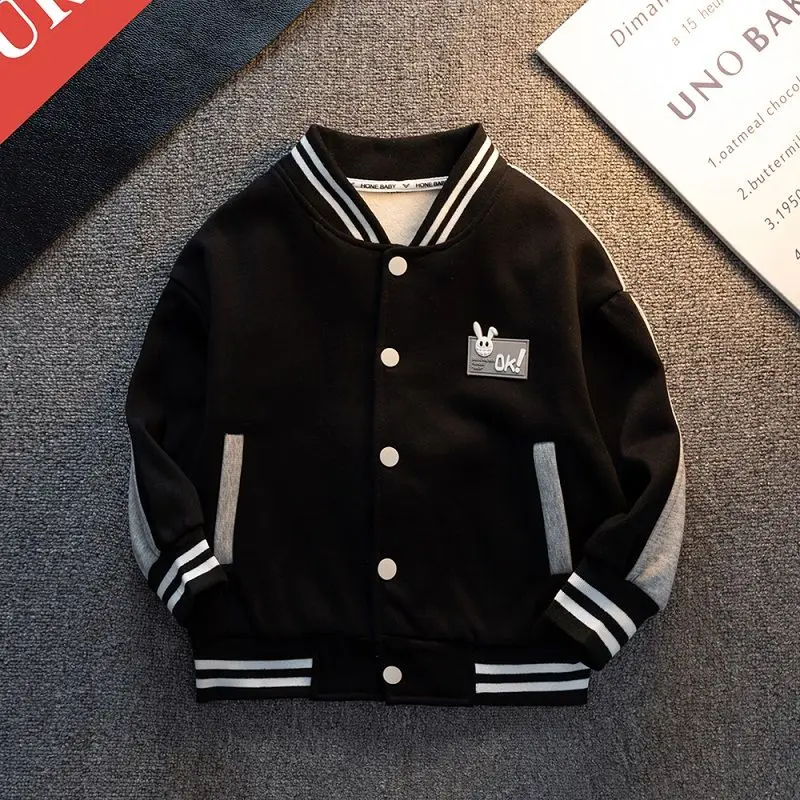 

Toddler Boys Jacket Button Casual Rabbit Baseball Uniform Coat Round Neck Cardigan Sportswear Spring Autumn Children's Clothes