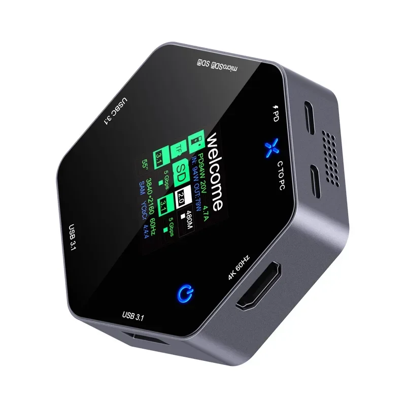 USB Blocked Hub Dock with RGB Lighting