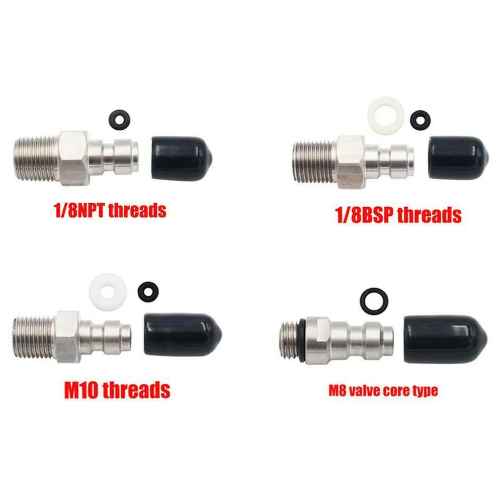 LETAOSK 8mm Male Quick Head M10*1 Thread Connection Check Valve One Way Foster Fill Nipple Kit 