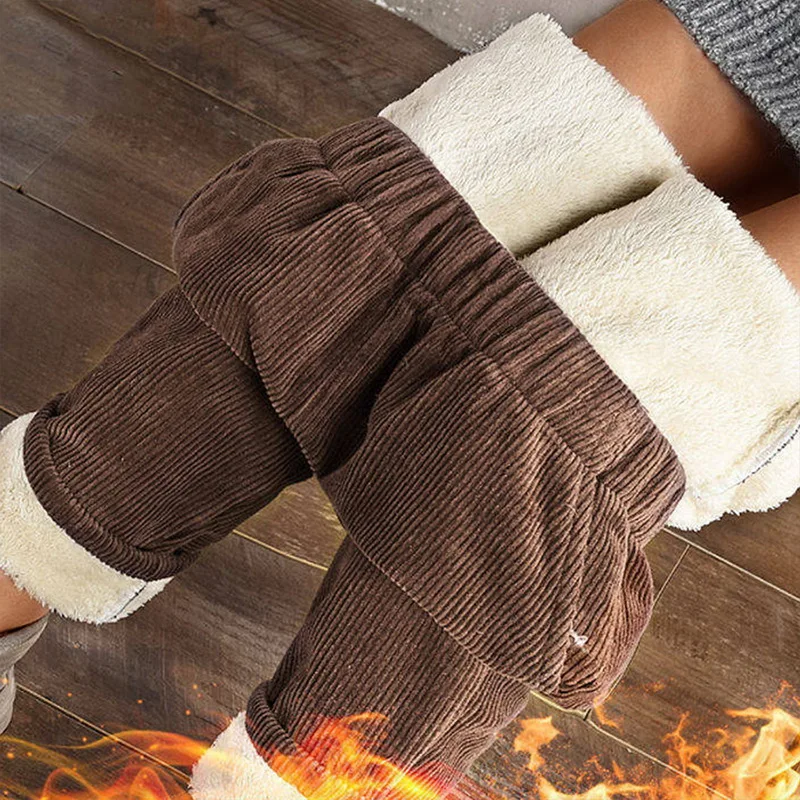 Plush Thick Casual Pants Women