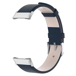Elegant Leather Watch Strap - Premium Waterproof Replacement Band for Oppo Watch Free (Deep blue)