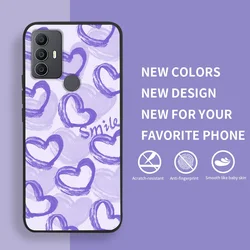 Stylish Love Silicone Bumper - Soft Protective Cover for TCL 30E (B0407)