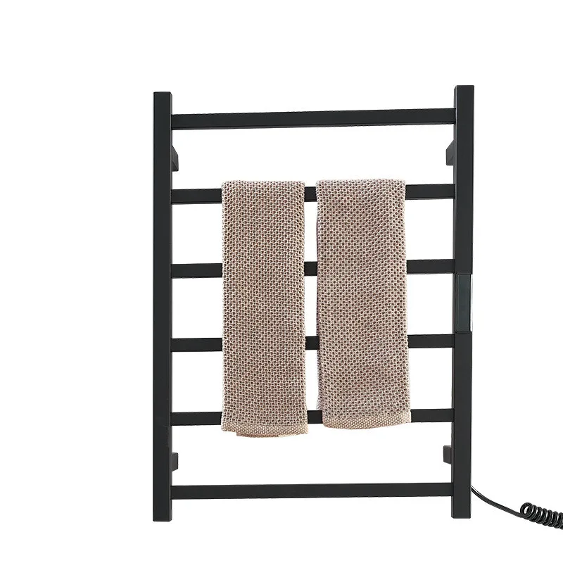 ไฟฟ้า Heated Towel Rail อุปกรณ์ผ้าเช็ดตัวสแตนเลสอุณหภูมิเวลาสมาร์ท Home ราวผ้าขนหนูอุ่น 1