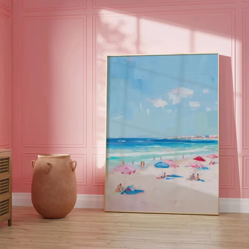Minimalist Abstract Seashore Canvas Art 3