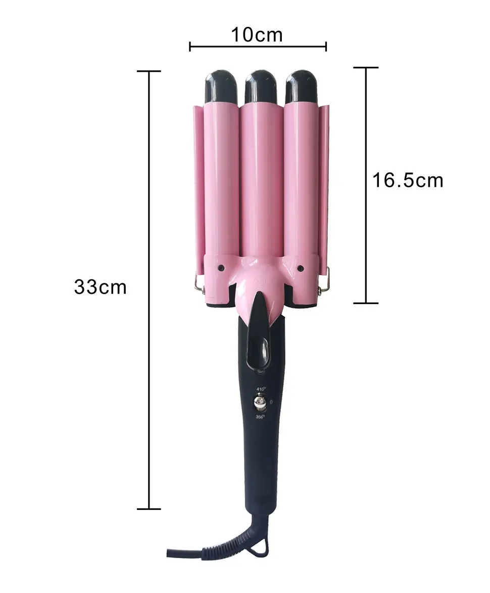 Ferro de Ondulação do Cabelo Modelador de Cabelo Onda do Cabelo Profissional Cerâmica Barril Triplo Ferros Vacilar Ferramentas Estilo Varinha 25mm 9 Computers & Electronics