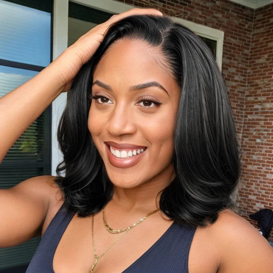 Melodie Pixie Cut Body Wave Short Bob Transparent 4x4 Lace Closure Wigs Human Hair Lace Frontal Brazilian Remy Hair For Women
