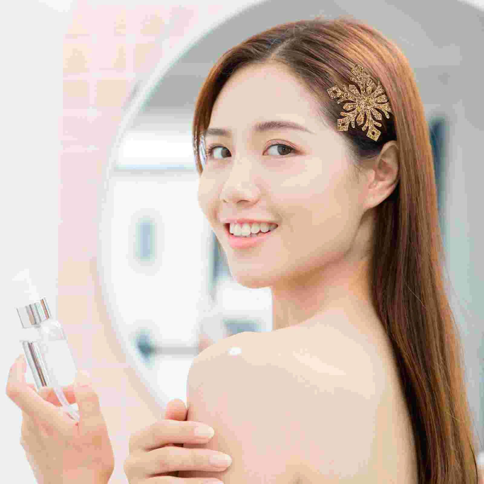 눈송이 장식 반짝이 크리스마스 패치, 눈송이 다리미 아플리케 머리핀 패치, 크리스마스 원단 바느질