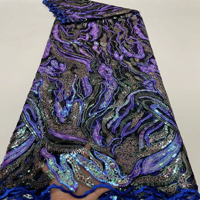 

Вышитые французские кружева с блестками, африканская швейная Тюлевая ткань, вдохновленная сетчатая ткань для всех случаев TS1473