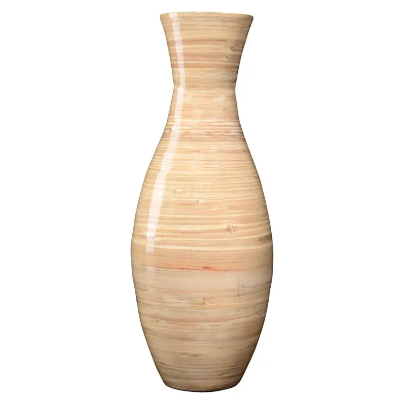 

20-Inch-Tall Sustainable Bamboo Floor Vase (Natural) Aesthetic vase Mushroom vase White vase декор дома интерье