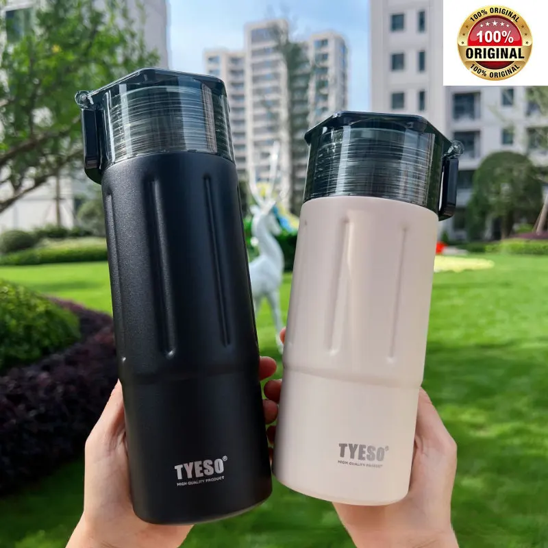 

480/600ml Portable Tyeso Thermal Mug Double-layer Stainless Steel Thermos Cup Water Cups Sports Water Bottle Terms