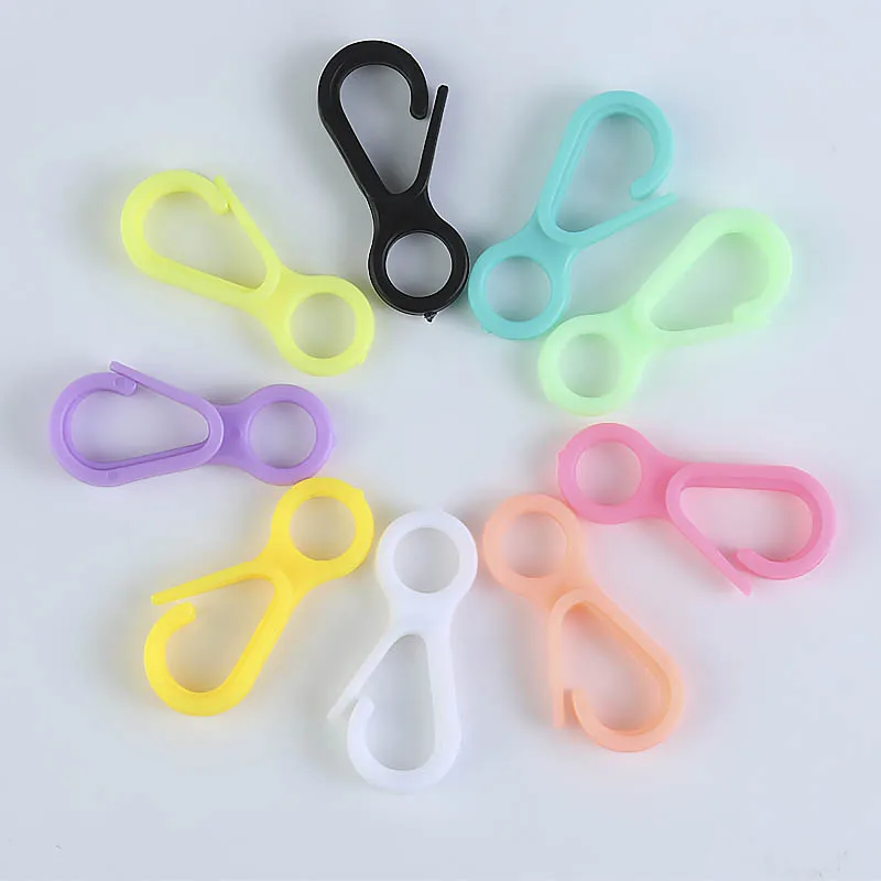 20pcs/lot Multi Colors Plastic Lobster Clasps Hook Clips Connectors Keychains Key Rings Clasps For Jewelry Making Accessories