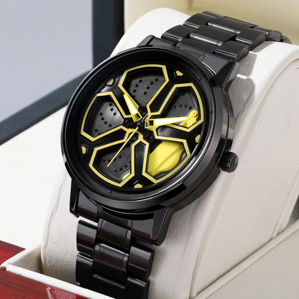 New Arrival Nibosi Car Spinning Rim Hub Watches Custom