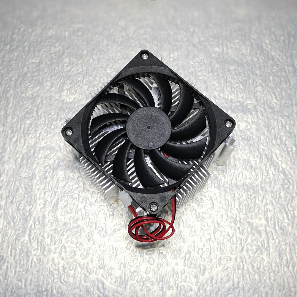 Fan 5V(80x80x10mm) + Square 92x92x45mm Aluminium Heat Sink for 20W 30W 50W 100W High Power LED Spot Light Bulb Lamp COB