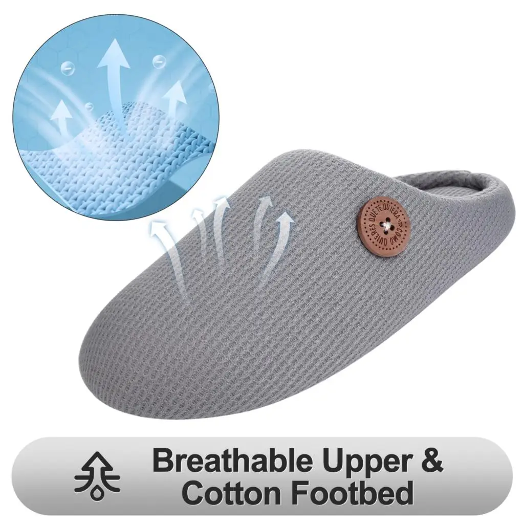 Men Soft Antiskid Indoor House Slippers Winter Memory Foam