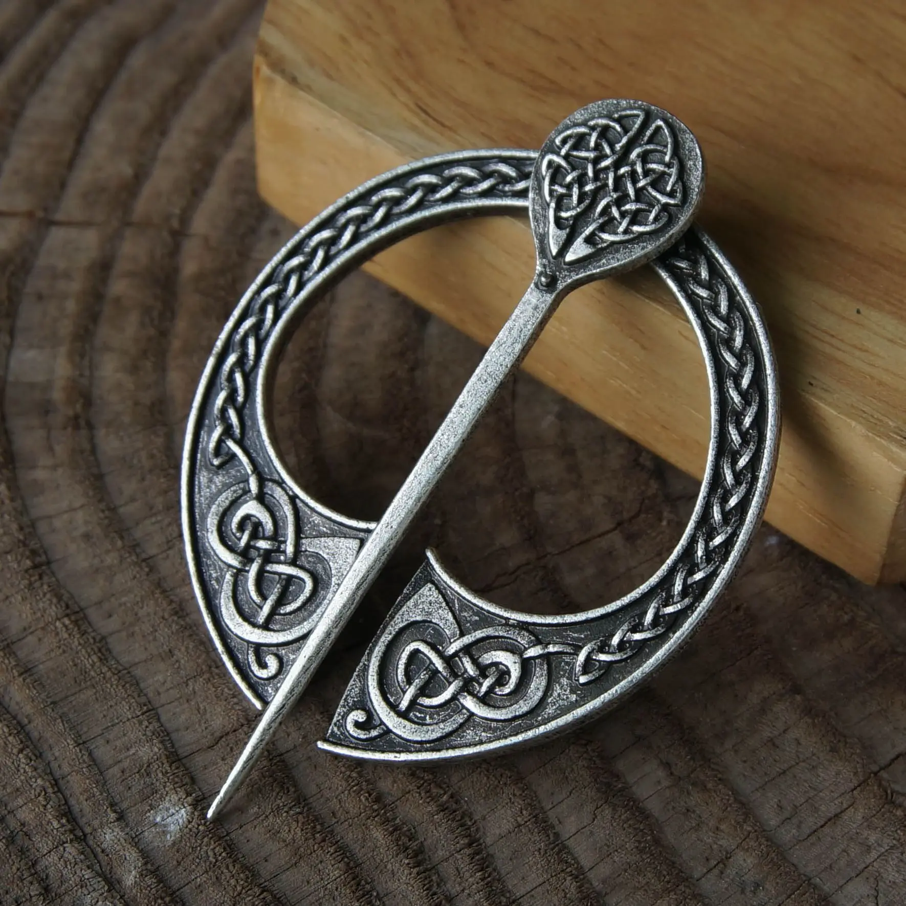 thumbnail image 2 of Cloak Pin Penannular Brooch Medieval Cloak Pin 2 of 14