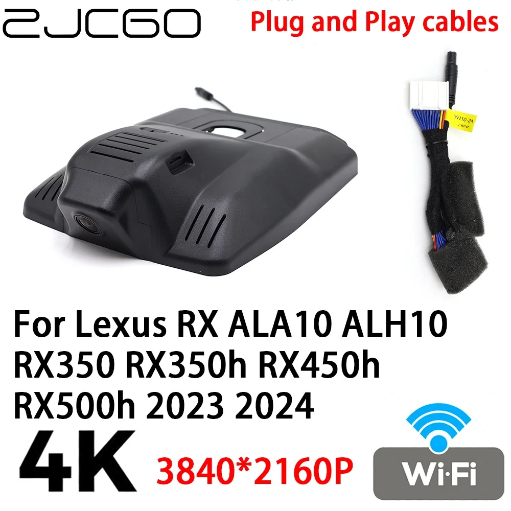 

ZJCGO 4K 2160P DVR Dash Cam Camera Video Recorder Plug and Play for Lexus RX ALA10 ALH10 RX350 RX350h RX450h RX500h 2023 2024
