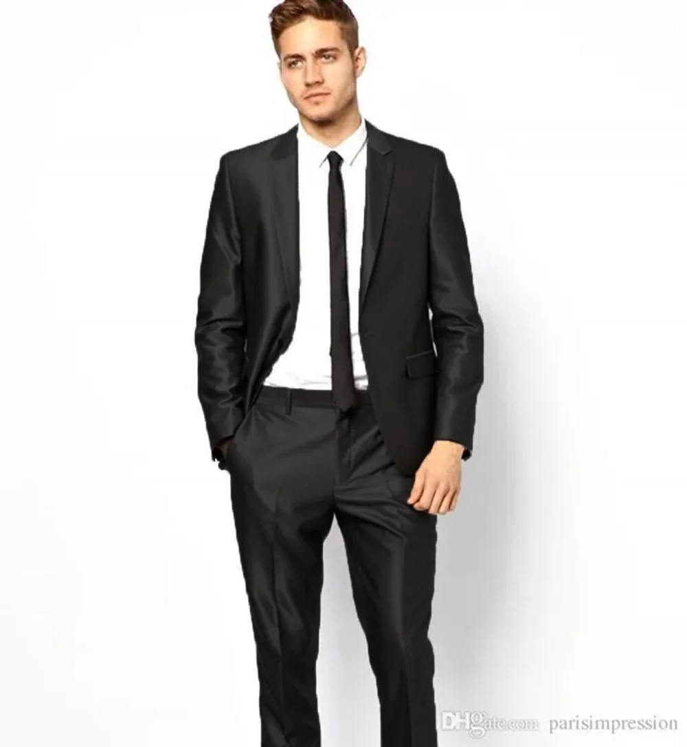 

2023 черные летние смокинги для жениха, костюмы для жениха, мужские костюмы для мужчин, лучшая мужская одежда, костюмы из двух предметов (куртка + брюки)