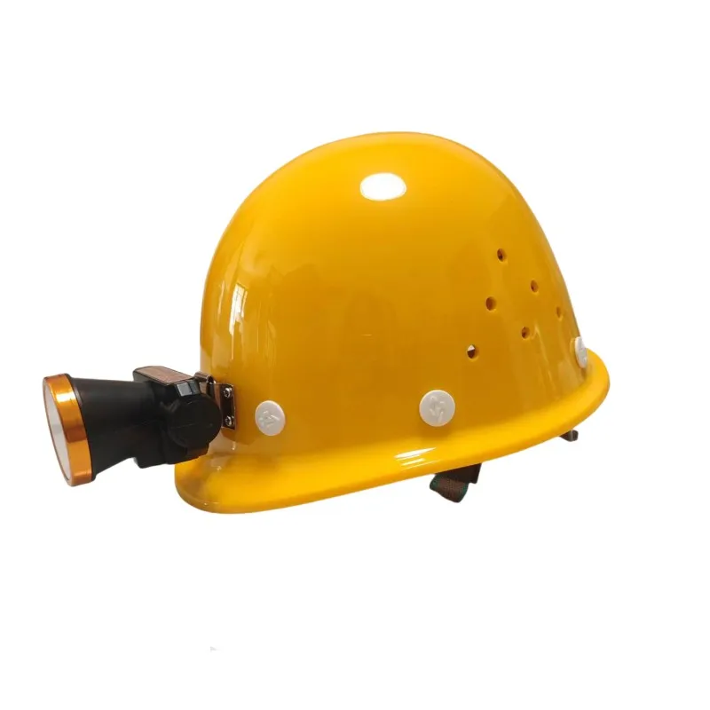 Construction Safety Helmet with Headlight Work Helmet Miner Railway Safety with Head Lamp Construction Site