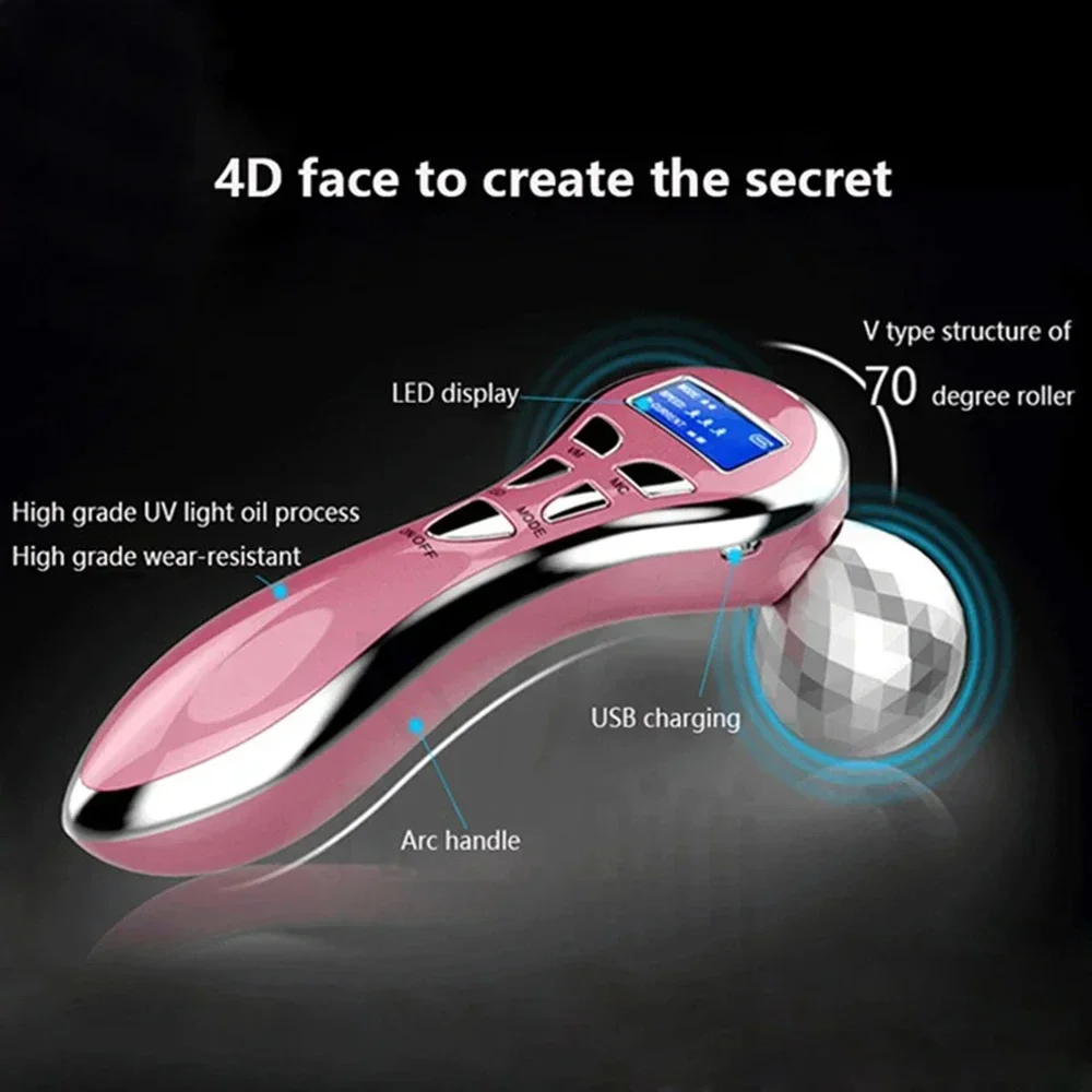 Electric Facial Slimming Rollor Facial Micro-current Beauty Instrument Face Lift Roller Massager Skin Tighten Beauty Devices