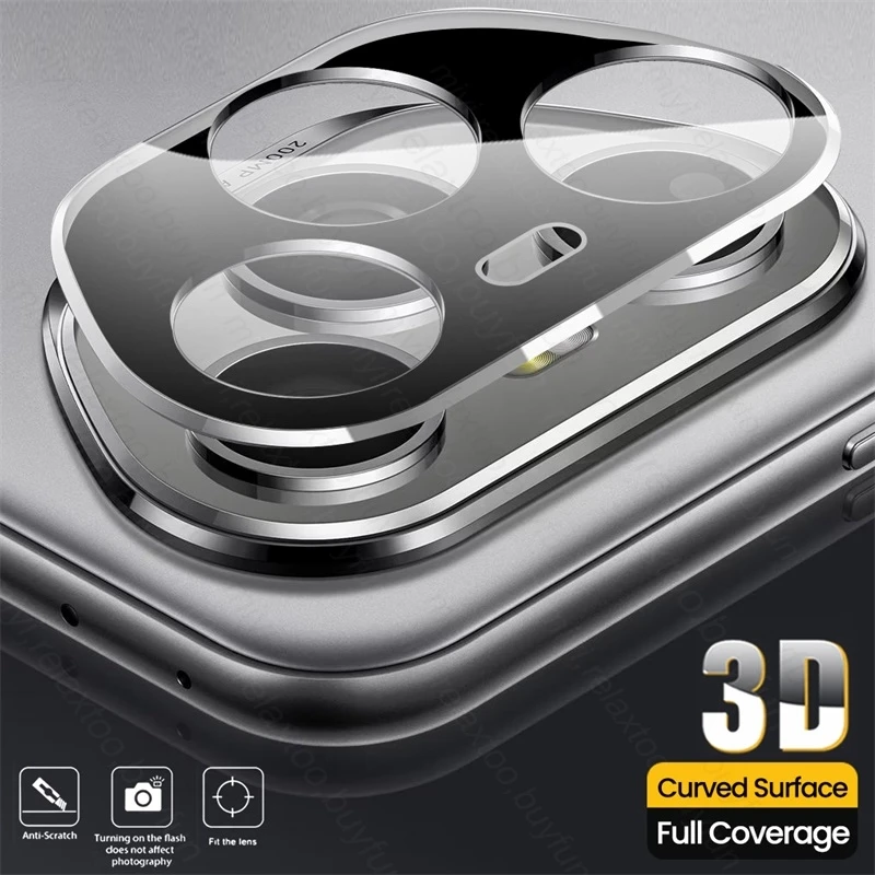 Black 3D HD Tempered Glass Curved Camera Lens Protector