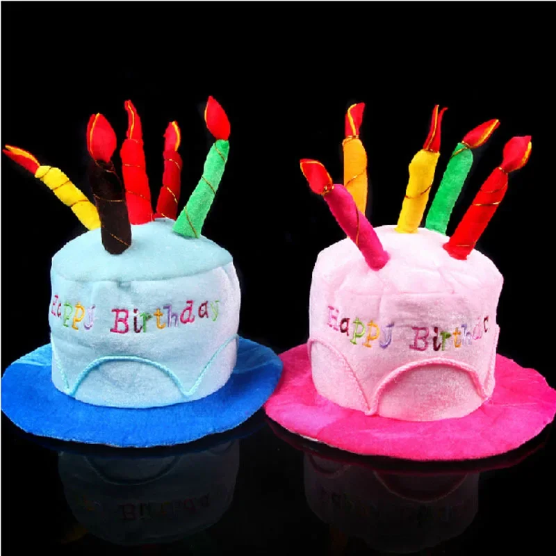 Birthday Cake Candle Hat for Party Kids Adult