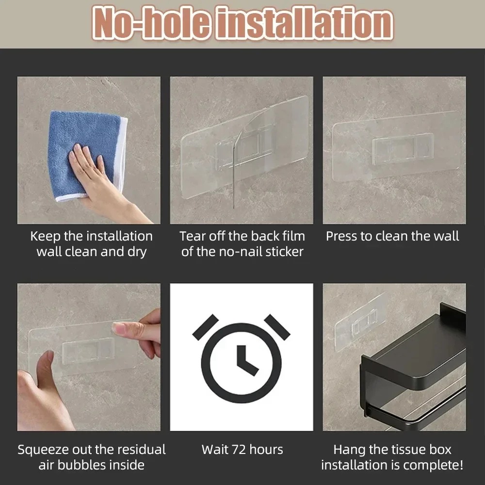 Toilet Paper Holder Tissue Rack Plastic Phone Towel Holder Bathroom Paper Roll Storage Shelf Accessories