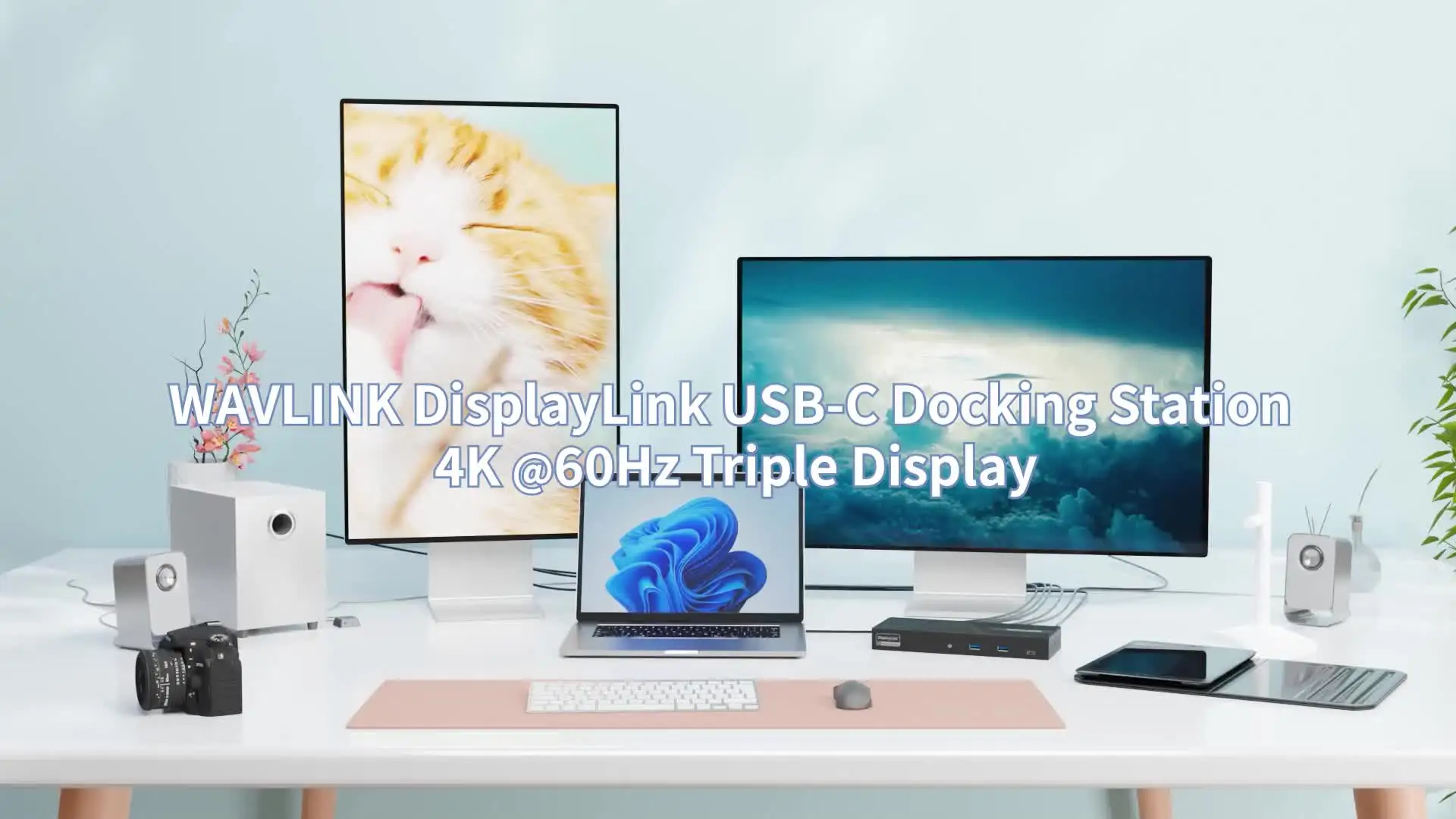 WAVLINK USB-C 4K トリプルディスプレイ ドッキングステーション Amazon.co.jp: WAVLINK USB-C 4K ドッキングステーション 85W